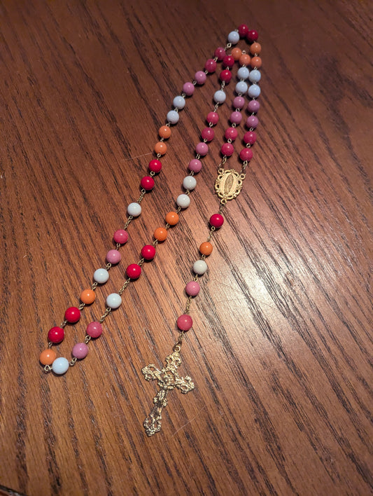 Gold Lesbian Pride Rosary